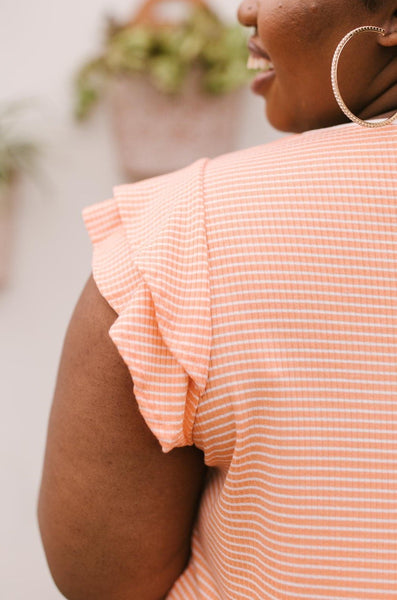 Out of Town Top in Apricot