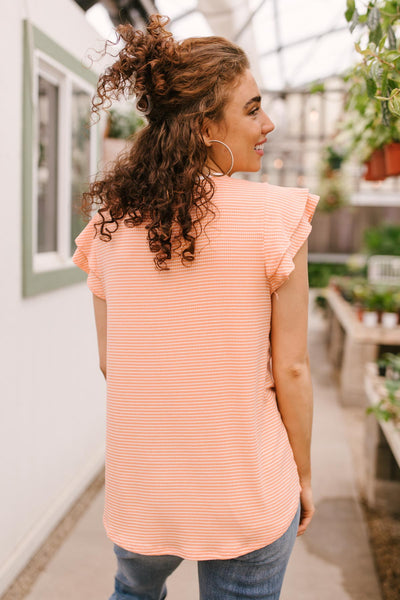 Out of Town Top in Apricot