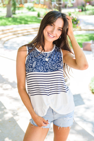 Paisley Knotted Tank