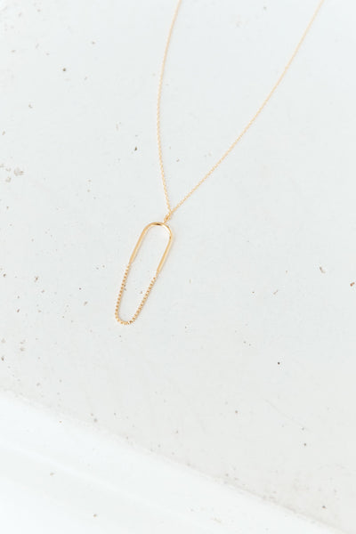 Paperclip Pendant Necklace
