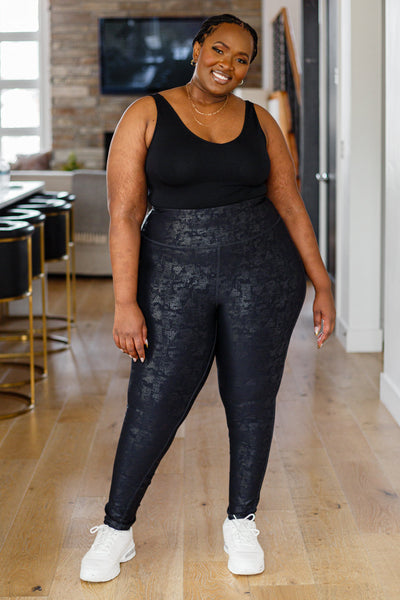 Perfect Fit Black Foil Leggings