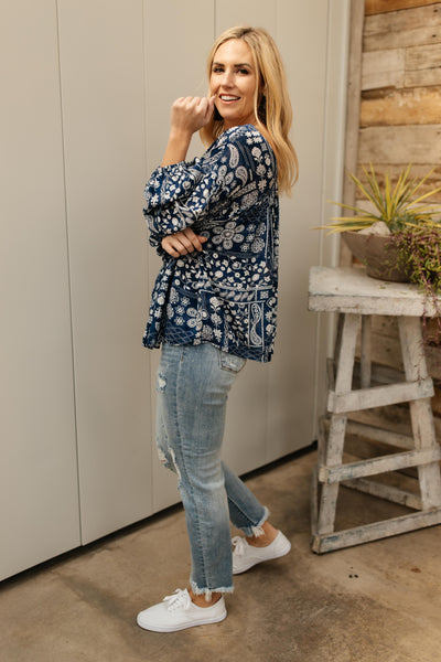 The Perfect Picnic Top in Navy