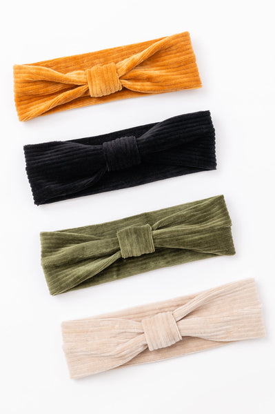 Perfect Plush Corduroy Headband In Black