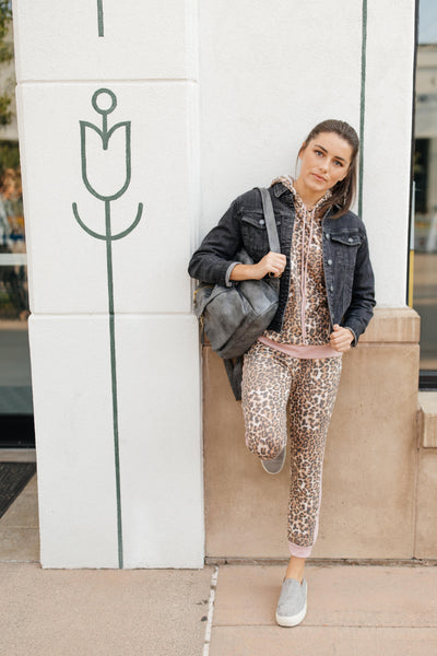 Pink Leopard Joggers