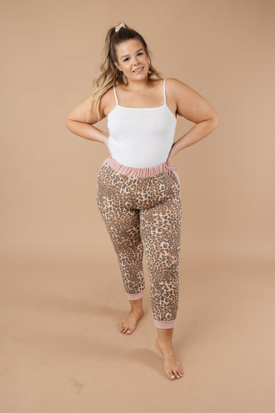 Pink Leopard Joggers