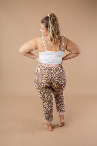 Pink Leopard Joggers