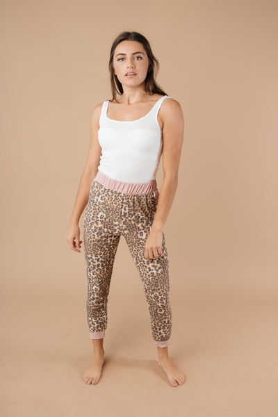 Pink Leopard Joggers