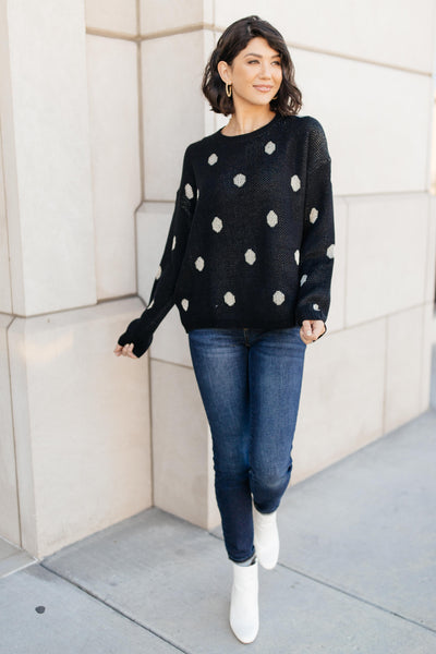 Polka Dots and Knit Sweater