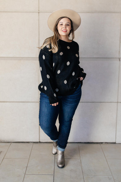 Polka Dots and Knit Sweater