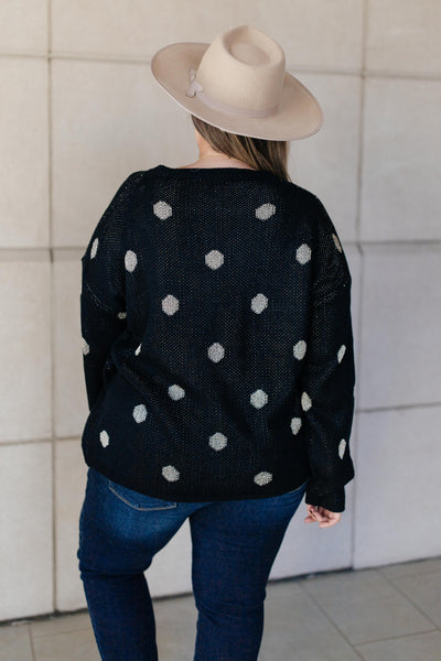 Polka Dots and Knit Sweater