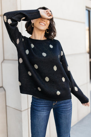 Polka Dots and Knit Sweater