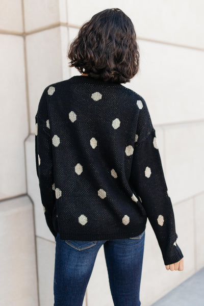 Polka Dots and Knit Sweater