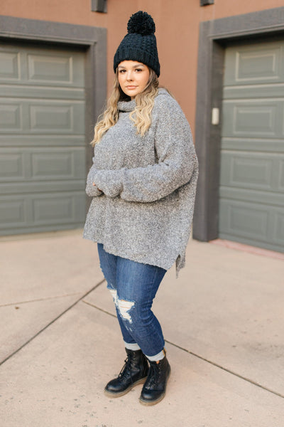 Popcorn And A Movie Sweater in Gray