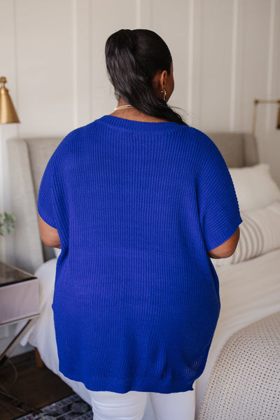 Pure Bliss Knit Top in Royal