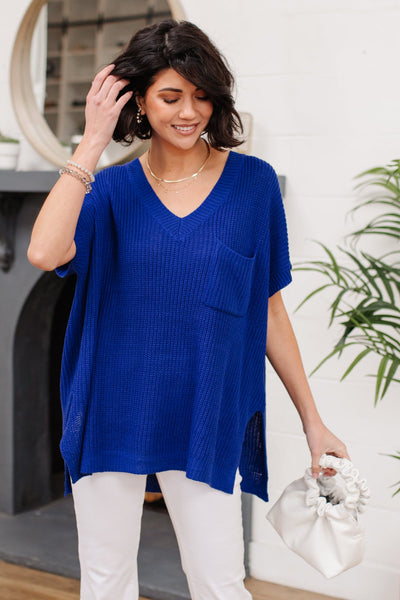 Pure Bliss Knit Top in Royal