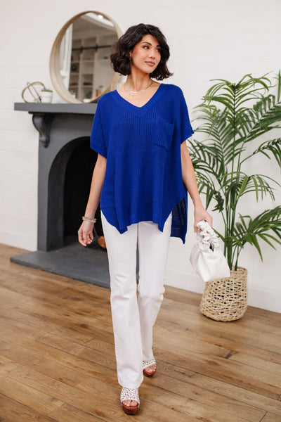 Pure Bliss Knit Top in Royal