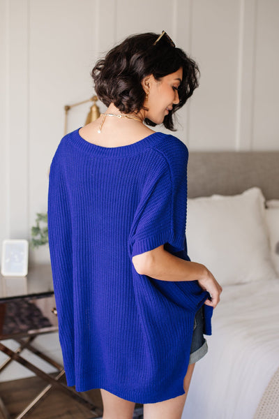 Pure Bliss Knit Top in Royal