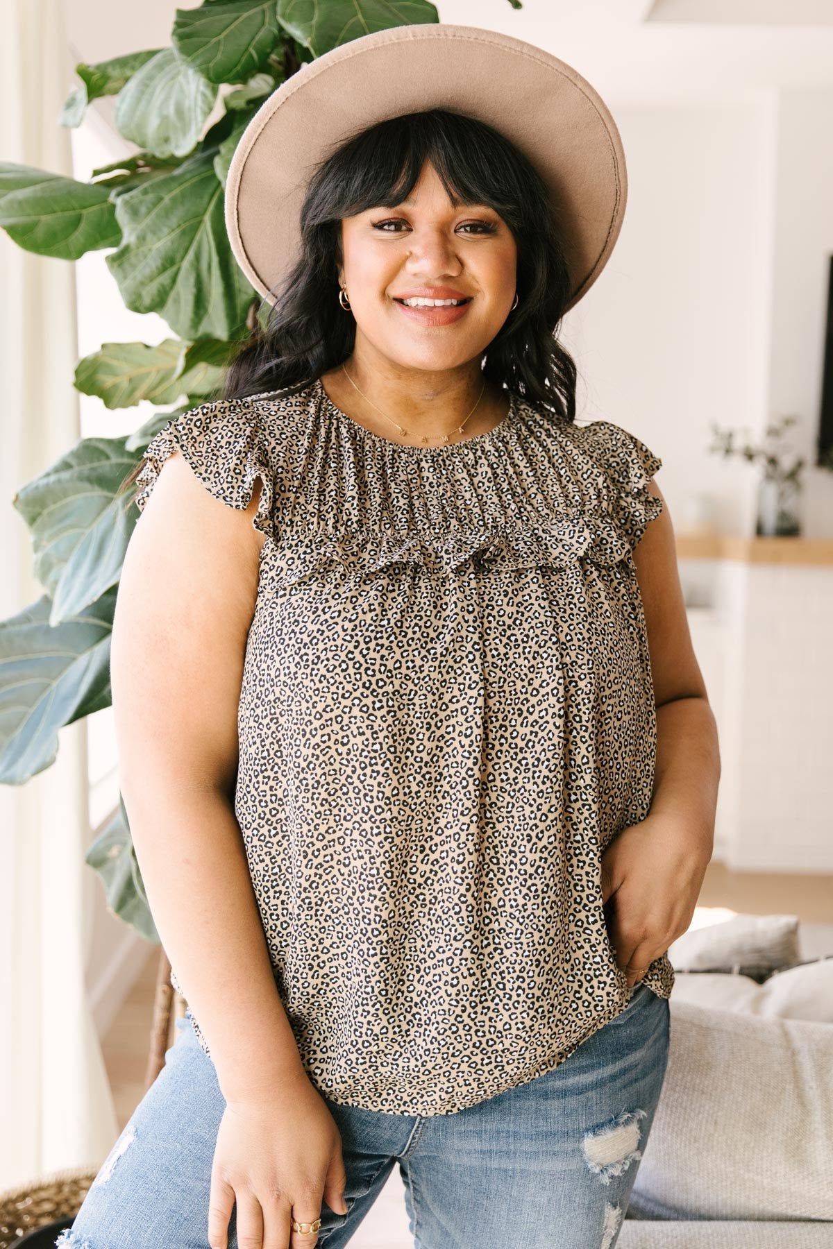 Ruffled Yoke Blouse