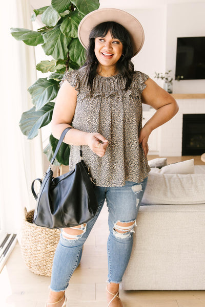 Ruffled Yoke Blouse