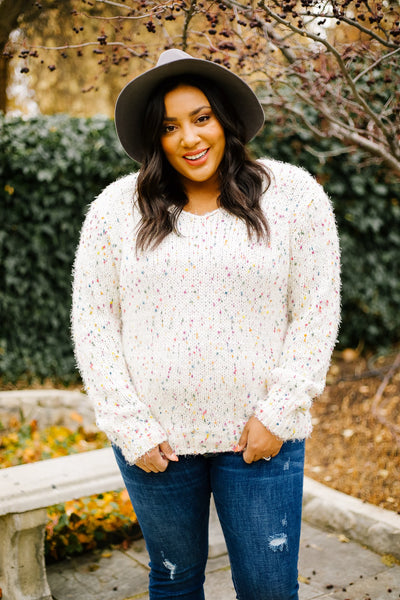 Rainbow Speckled Sweater