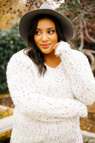 Rainbow Speckled Sweater