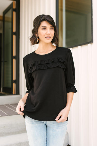 Raven Ruffles Top