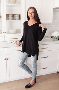 Red Carpet Tunic Top In Black