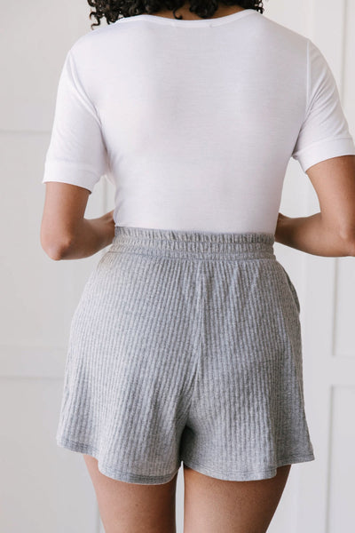 Ribbed & Ridiculously Comfy Shorts In Heather Gray