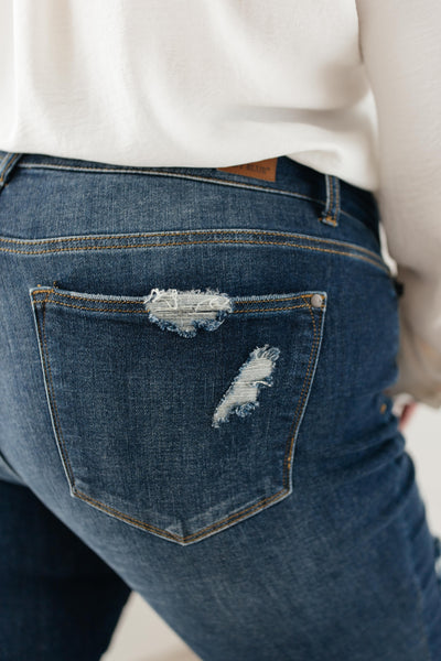 Ripped and Torn Dark Wash Jeans