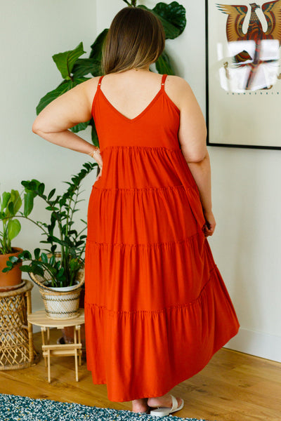 Romance At Sunset Tiered Maxi Dress