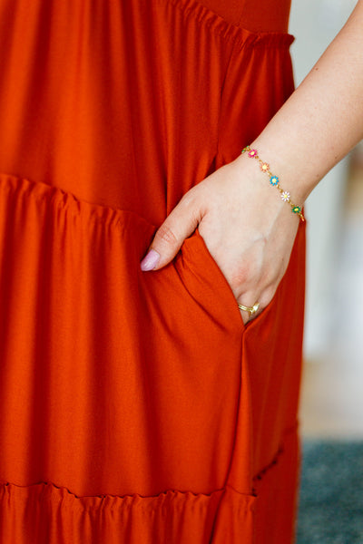 Romance At Sunset Tiered Maxi Dress