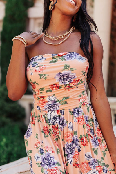 DELETE THIS PRODUCT Romantic Roses Maxi Dress in Blush