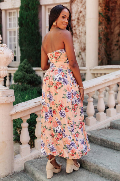 DELETE THIS PRODUCT Romantic Roses Maxi Dress in Blush