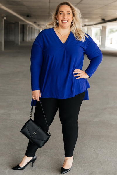 Royalty Blue V Neck Top