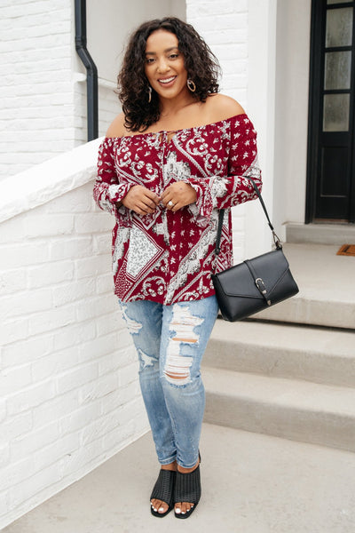 Runaway Top in Burgundy