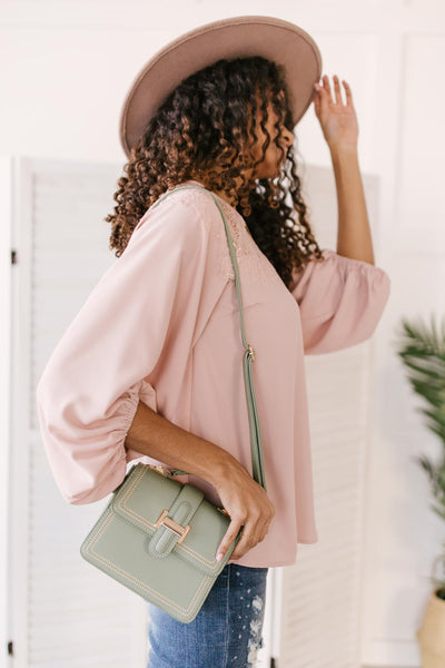 Straight Laced Blouse In Blush