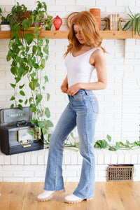 Sabrina Raw Hem Bootcut Jeans