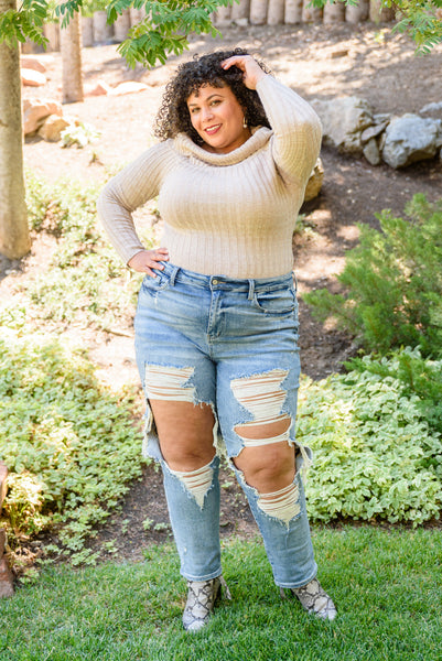 Sadie Vintage Straight Cut Destroy Jeans