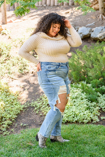 Sadie Vintage Straight Cut Destroy Jeans