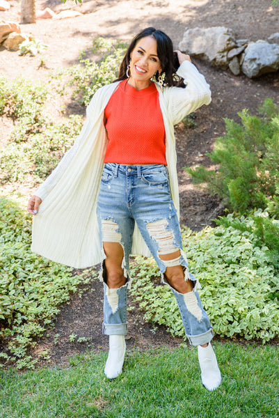 Sadie Vintage Straight Cut Destroy Jeans