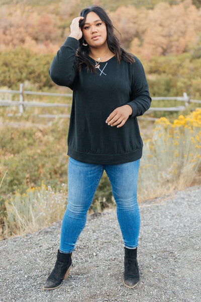 Sadie's Simple Sweater in Black