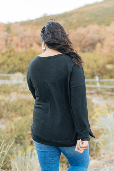 Sadie's Simple Sweater in Black