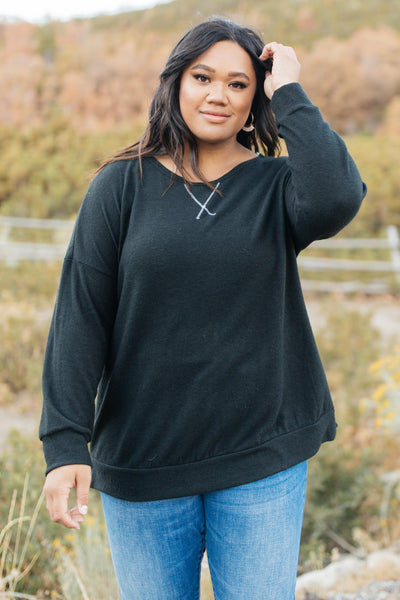 Sadie's Simple Sweater in Black