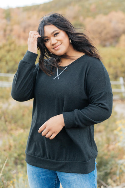 Sadie's Simple Sweater in Black