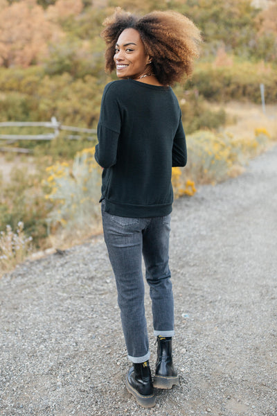 Sadie's Simple Sweater in Black