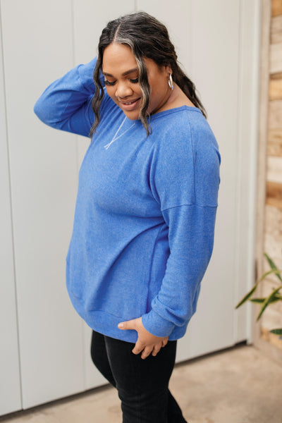 Sadie's Simple Sweater in Blue