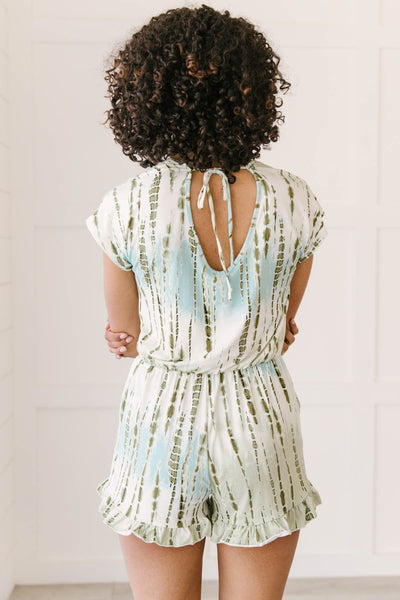 Sage Bamboo Tie Dye Romper