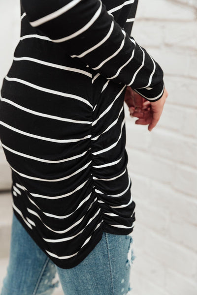 Sailing Stripes Top in Black