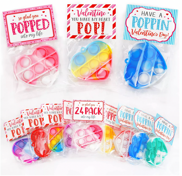 PREORDER: Valentine Heart Popper Fidgets (Pack of 10)