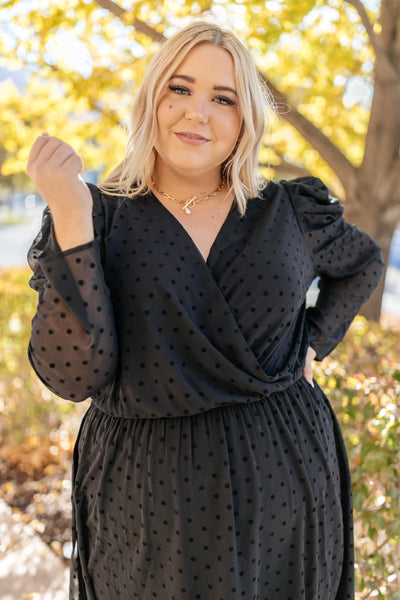 Sheer Sleeve Little Black Dress